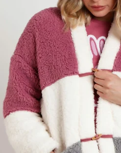 Peignoir rayé Bunnies on the Moon D rose ancien