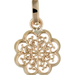 Pendentif Médaillon Flora or jaune