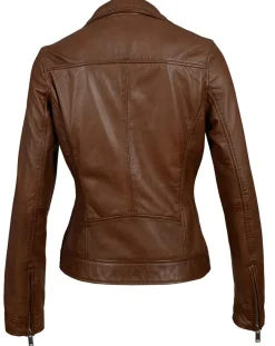 Perfecto en Cuir Afida cognac