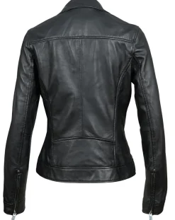 Perfecto en Cuir Afida noir