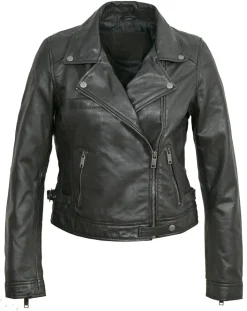 Perfecto en Cuir Colomba noir