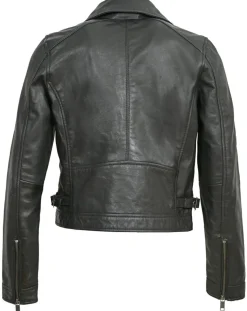 Perfecto en Cuir Colomba noir