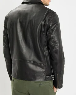 Perfecto en Cuir Grainé noir