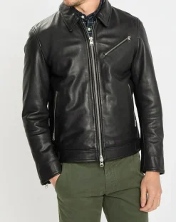 Perfecto en Cuir Grainé noir