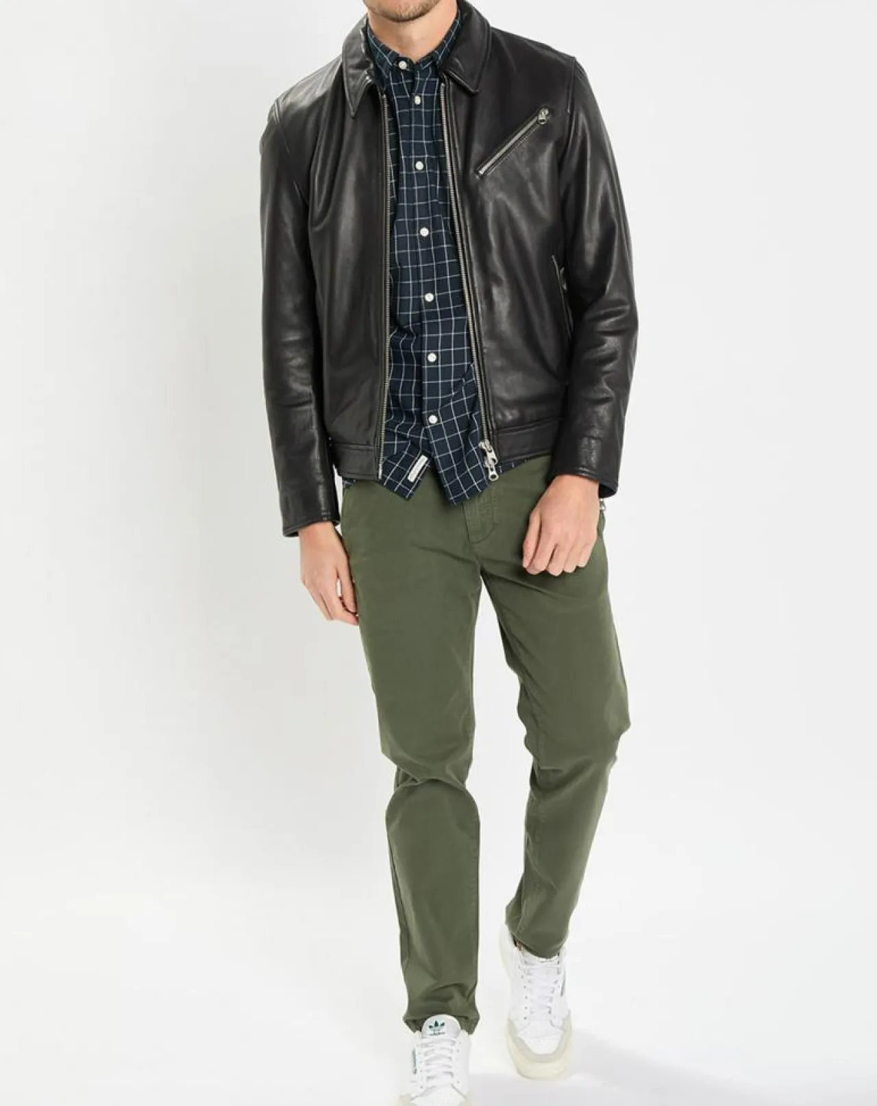 Perfecto en Cuir Grainé noir