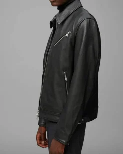 Perfecto en Cuir Grainé noir