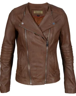 Perfecto en Cuir Jorgia cognac