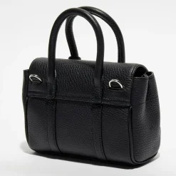 Petit sac à main en Cuir Mini Bayswater Satchel noir - 18x14x8 cm