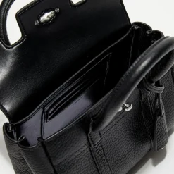 Petit sac à main en Cuir Mini Bayswater Satchel noir - 18x14x8 cm