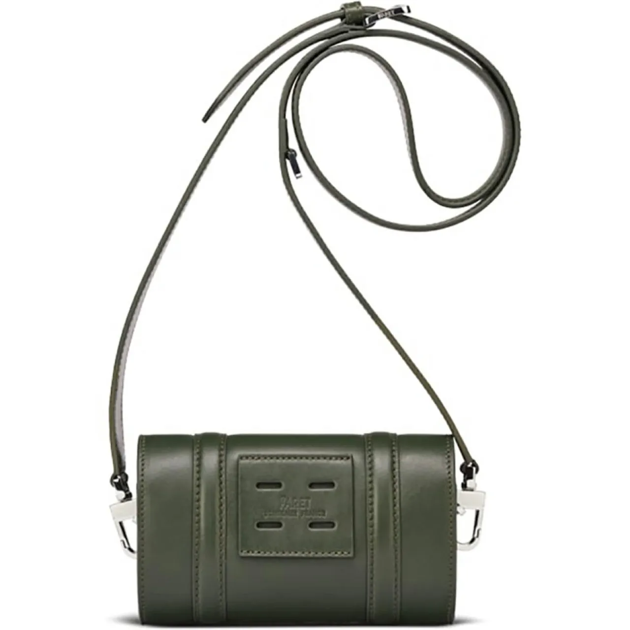 Petit Sac Cyclo en Toile enduite & Cuir multicolore - 10x17x4.5 cm