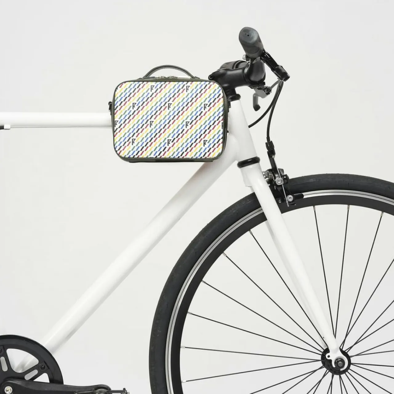 Petit Sac en Toile enduite Pyla vert/multicolore - 13x19x6.5 cm