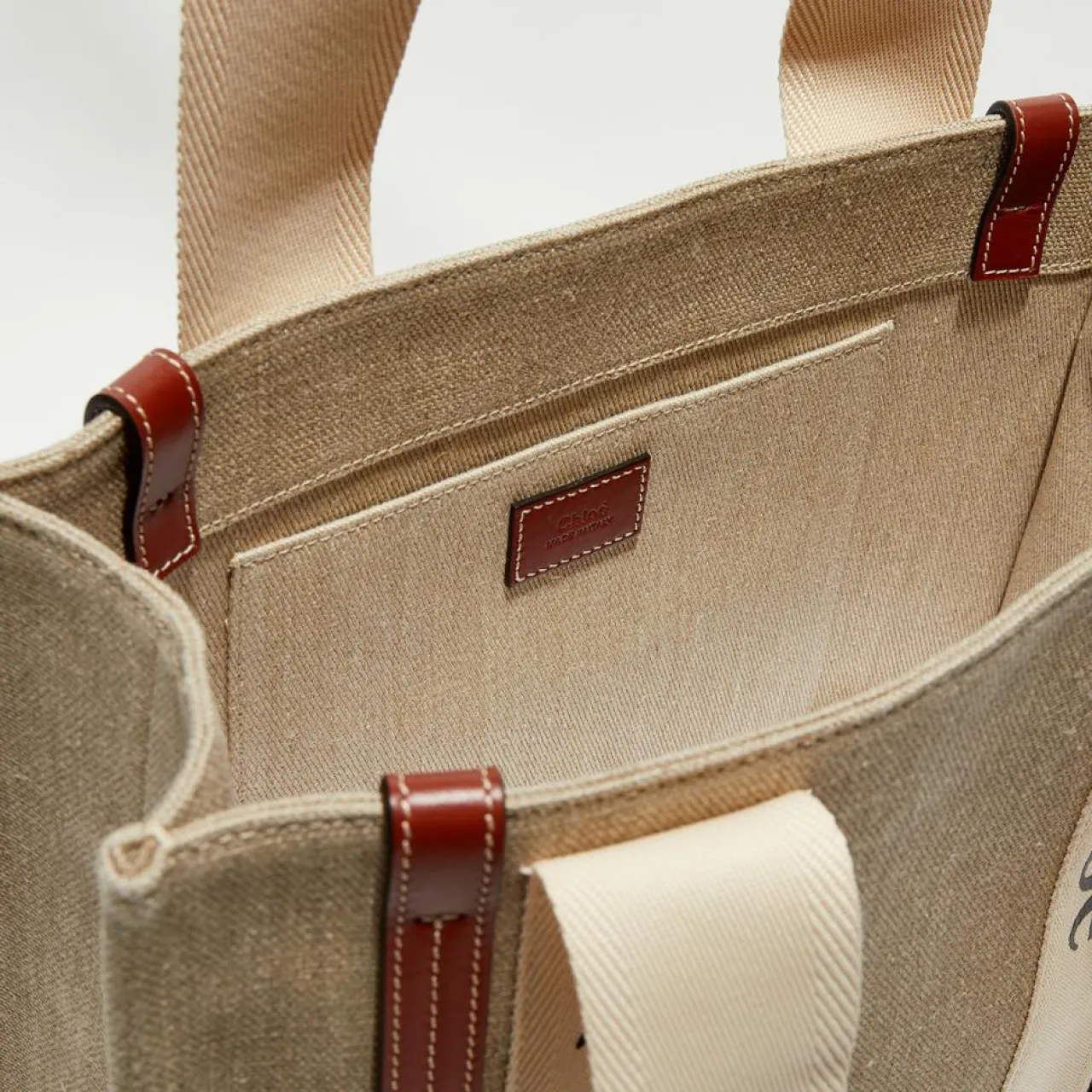 Petit tote bag Woody multicolore - 26x20x8 cm