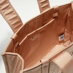 Petit tote bag Woody rose poudré - 26x20x8 cm