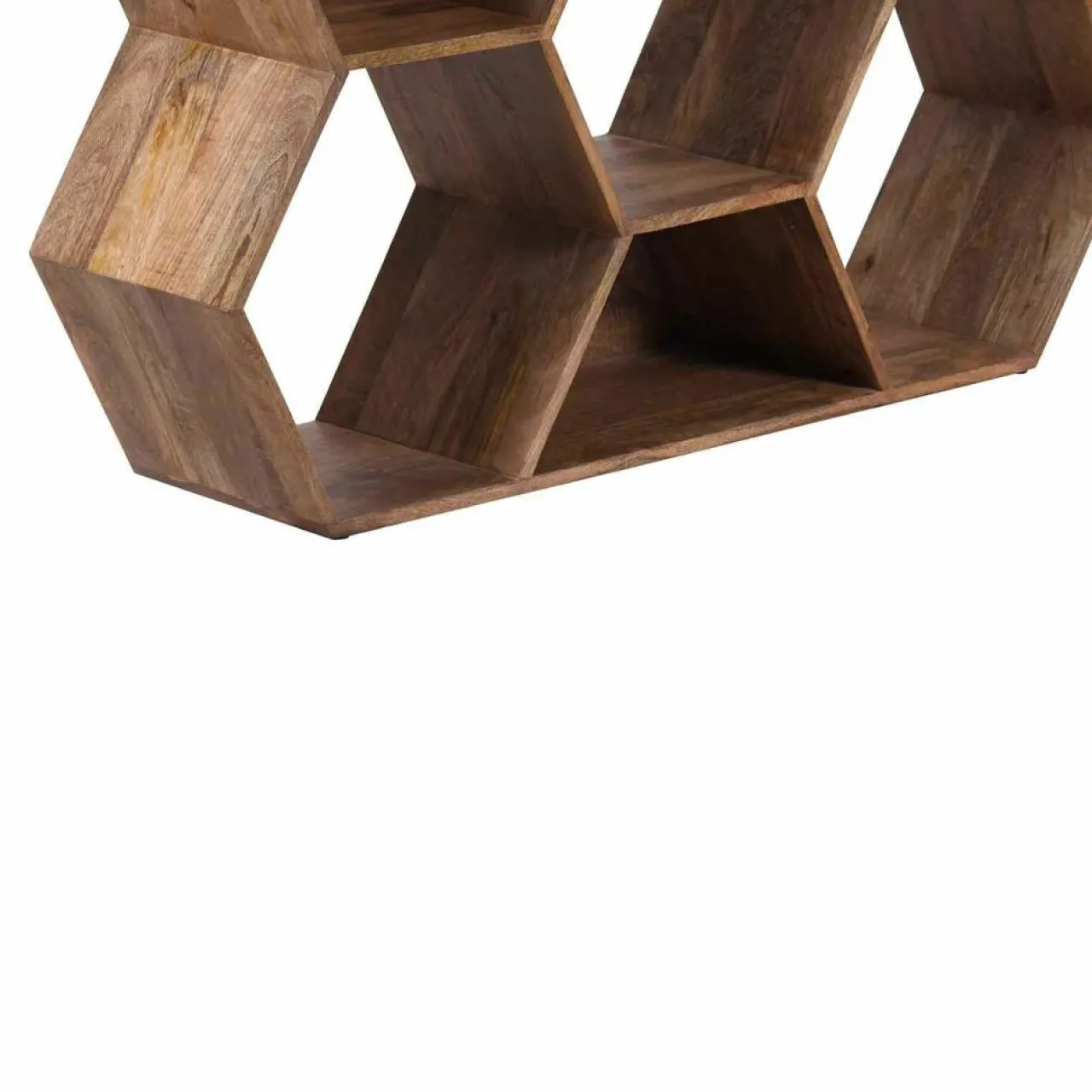 Petite étagère hexagonale Mango M&M offre Marron - 130x30x113 cm