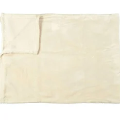 Plaid en Flanelle crème - 125x150 cm