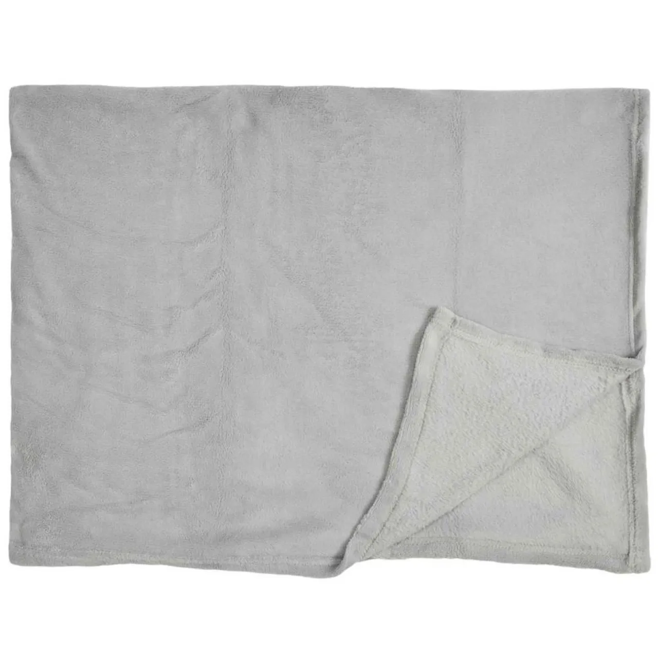 Plaid en Microfibre gris clair - 120x150 cm