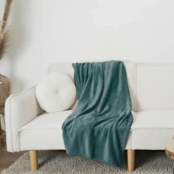 Plaid Flanelle bleu - 125x250 cm