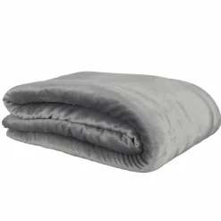 Plaid flanelle sherpa XXL gris foncé - 140x200 cm