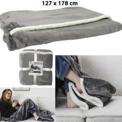 Plaid gris - 180x130 cm