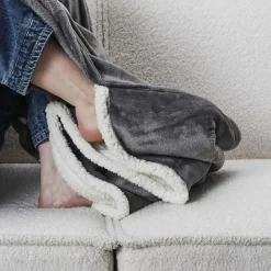 Plaid gris - 180x130 cm