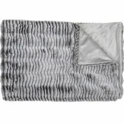Plaid imitation fourrure Opulence gris - 120x150 cm