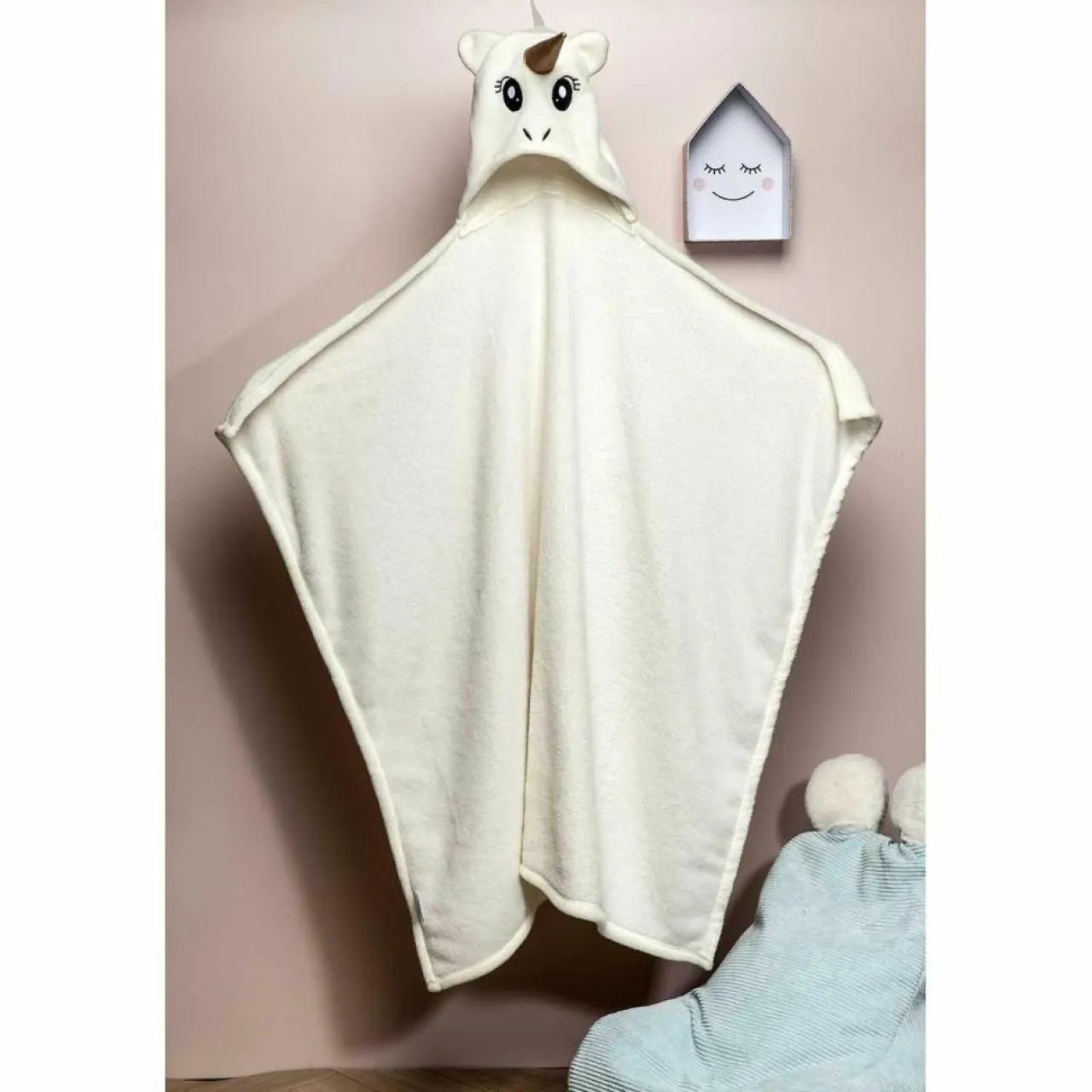 Plaid Licorne ivoire - 120x90 cm