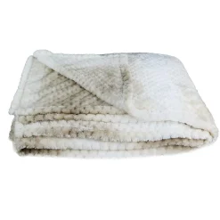 Plaid nid d'abeille XXL beige - 150x120 cm