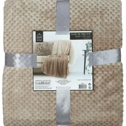 Plaid nid d'abeille XXL beige - 150x120 cm