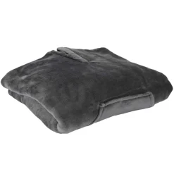 Plaid poncho gris - 130x170 cm