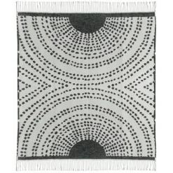 Plaid Recyclé Taina carbone - 160x140 cm