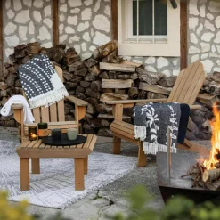 Plaid Recyclé Taina carbone - 160x140 cm