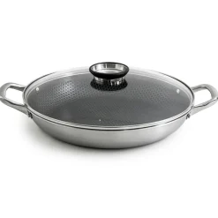 Plat à paëlla triplex avec couvercle blackcube - D.32 cm