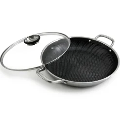 Plat à paëlla triplex avec couvercle blackcube - D.32 cm