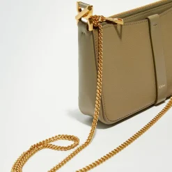 Pochette bandoulière en Cuir Pottery verte - 20x20x9 cm