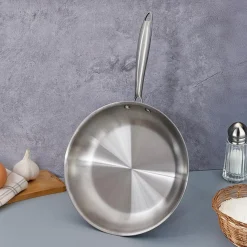 Poêle triplex induction argentée - D.20 cm