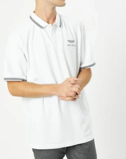 Polo Aston Martin Racing Détail Col blanc