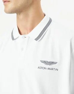Polo Aston Martin Racing Détail Col blanc