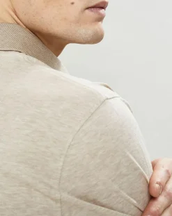 Polo chiné mercerisé Classic Fit beige