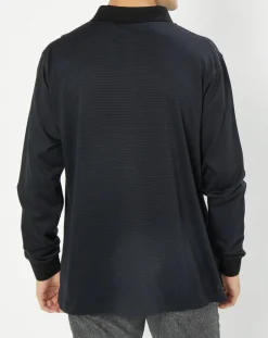 Polo Classic Fit Pied-de-poule noir/bleu marine