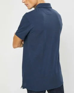 Polo Classic Fit Piqué bleu marine