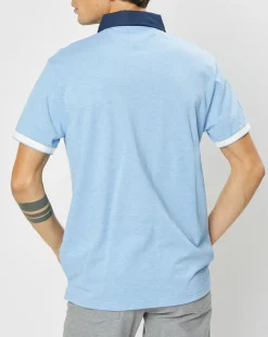 Polo Classic Fit Piqué Brand bleu ciel