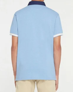 Polo Classic Fit Piqué Brand bleu ciel