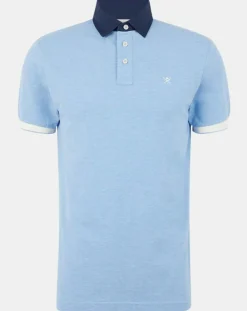 Polo Classic Fit Piqué Brand bleu ciel