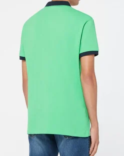 Polo Droit Multi Patch Aston Martin Racing bleu/blanc/vert fluo