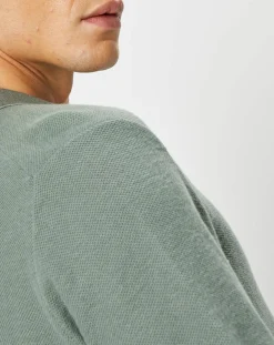 Polo en Coton & Soie kaki