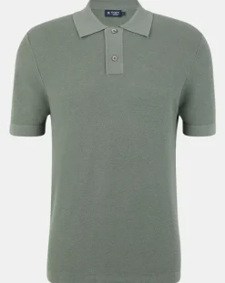 Polo en Coton & Soie kaki