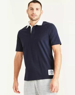 Polo Manches Courtes Sport Rugby bleu foncé