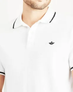 Polo Piqué Slim Fit blanc