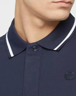 Polo Regular Coolmax® bleu marine