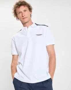 Polo Regular Fit Aston Martin Racing Colorblok blanc